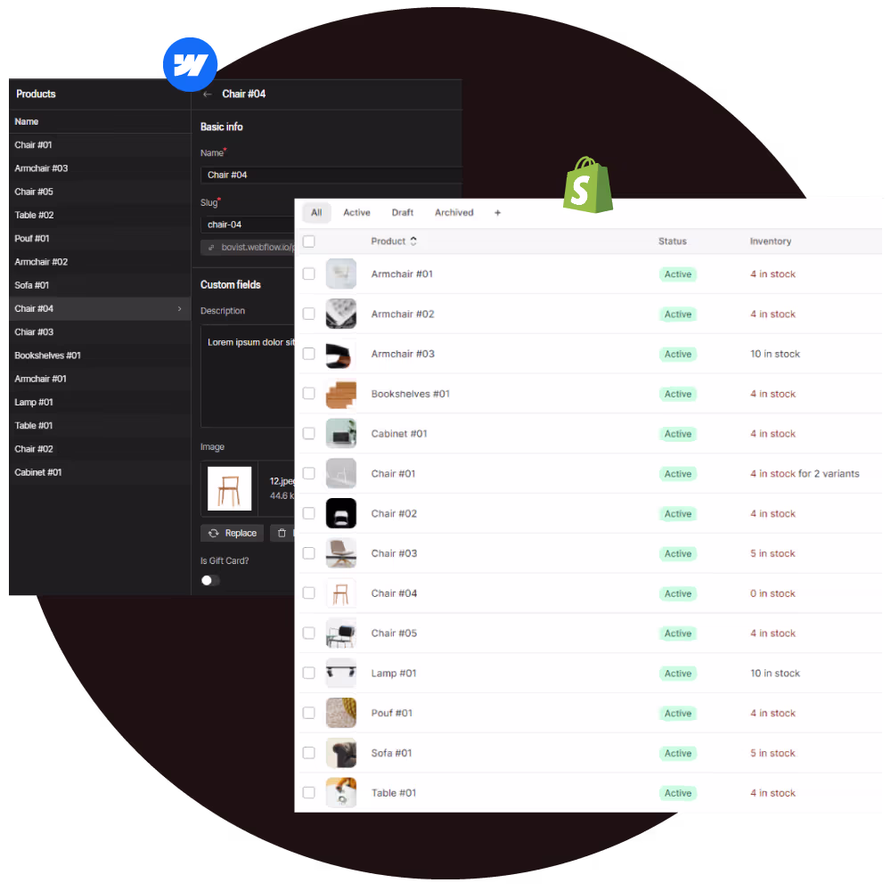 AMZ Professionals Webflow and Shopify Connected